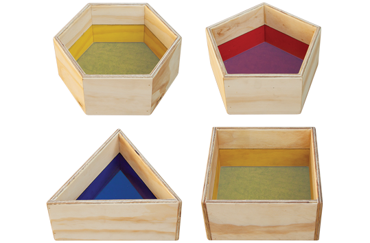 Colour Perspex Shapes Set | Wooden Blocks | Preschool Equipment